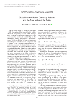 Global Interest Rates, Currency Returns, and the Real Value of the