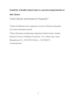 Sensitivity of a health measurement scale as a non