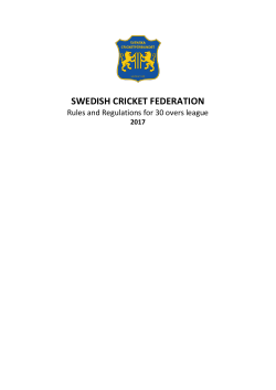 SWEDISH CRICKET FEDERATION