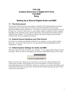 System Settings for Audio and MIDI