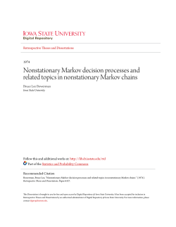 Nonstationary Markov decision processes and related topics in