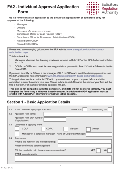 FA2 - Individual Approval Application Form