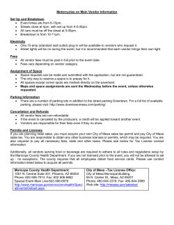 Motorcycles on Main Vendor Information Set Up and Breakdown