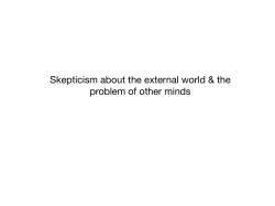 Doubt, skepticism, and the problem of other minds