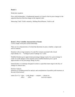 Price Volatility characteristics of bonds