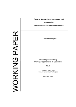 Exports, foreign direct investment, and productivity: Evidence from