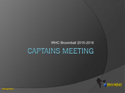 Captain`s Meeting - broomball.mtu.edu