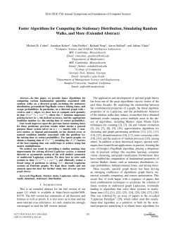 Faster Algorithms for Computing the Stationary Distribution