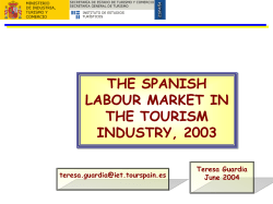 characteristics of the labour market in the tourism industry