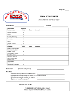 team score sheet - Hancock County Fairgrounds