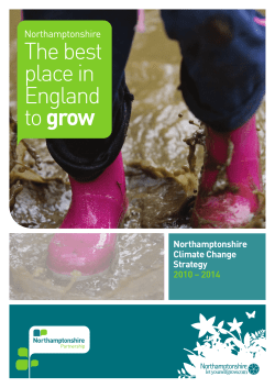 Northamptonshire Climate Change Strategy 2010 &ndash; 2014