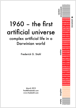 1960 &ndash; the first artificial universe