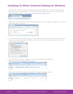 Installing Co:Writer Universal Desktop for Windows