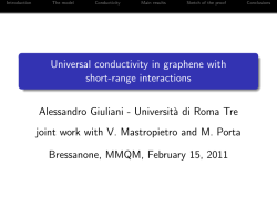 Universal conductivity in graphene with short