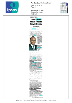French phone Kenya strategy firm`s plans to