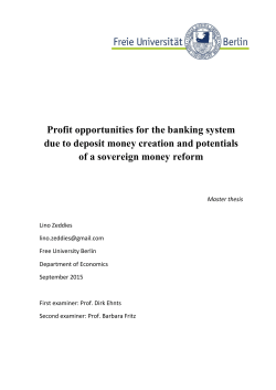 Profit opportunities for the banking system due to
