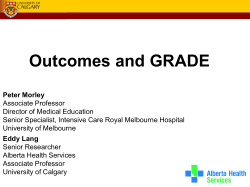 Outcomes and GRADE