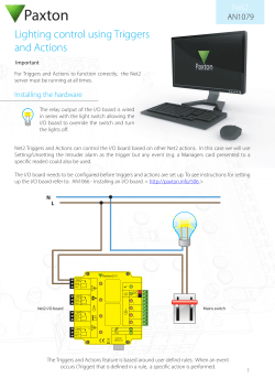 AN1079 - Lighting control using Triggers and Actions