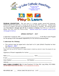 Spring 2017 Play-n-Learn Program