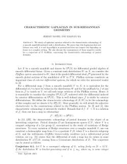 CHARACTERISTIC LAPLACIAN IN SUB