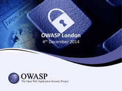 OWASP Presentation Template