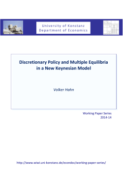 Discretionary Policy and Multiple Equilibria in a New Keynesian Model
