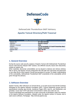 Apache Tomcat Directory/Path Traversal