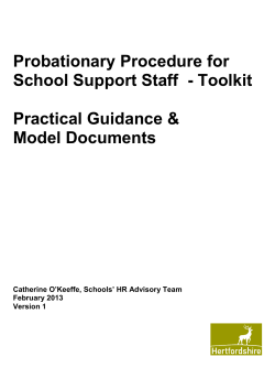 Schools` Probationary Period Policy Toolkit