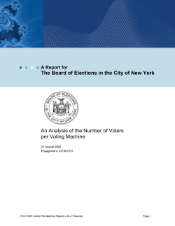 An Analysis of the Number of Voters Per Voting Machine