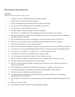 IBCA-B Study Guide, Final Exam Answer Section