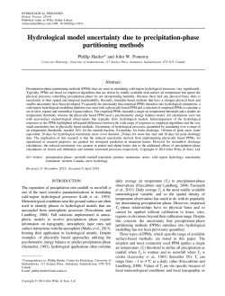 Hydrological model uncertainty due to precipitation