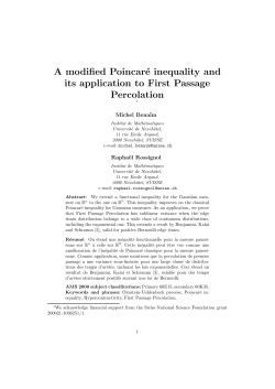 A modified Poincar&eacute; inequality and its application to First