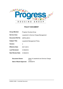 Leasehold Management Policy
