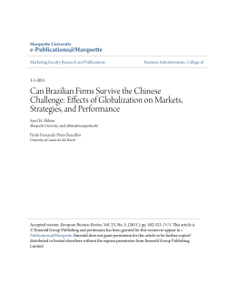 Effects of Globalization on Markets, Strategies, and Performance