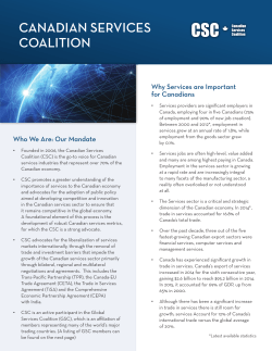 canadian services coalition - Canadian Chamber of Commerce