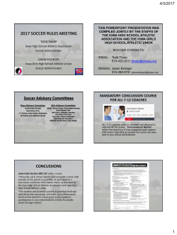 PDF of Soccer Rules Meeting - Iowa High School Athletic Association