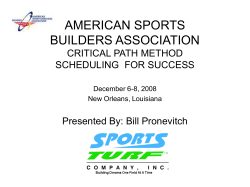 american sports builders association critical path method scheduling