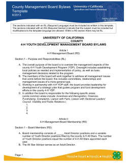 4-H Management Board Meetings (RS) - California 4-H
