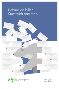 Behind on bills? Start with one step.