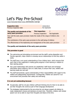 Let`s Play Pre-School