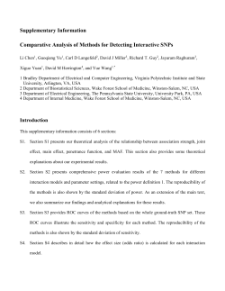 Supplementary Information for Comparative Analysis
