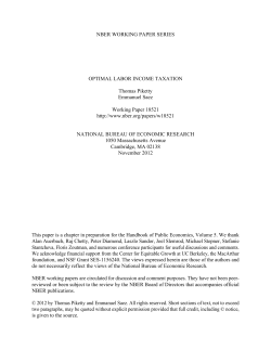 Optimal Labor Income Taxation - University of California, Berkeley
