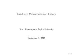 Graduate Microeconomic Theory .5in