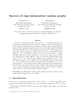 Spectra of edge-independent random graphs