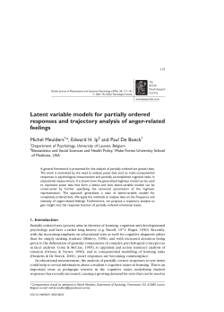 Latent variable models for partially ordered responses and trajectory