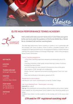 ELITE HIGH PERFORMANCE TENNIS