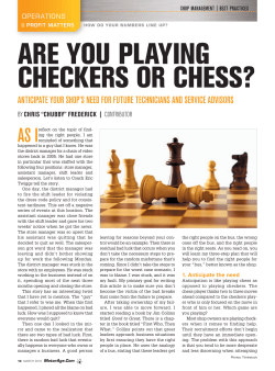 Are you plAying checkers or chess?