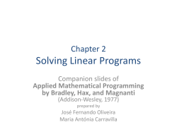 Solving Linear Programs