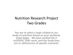 Nutrition Research Project Two Grades