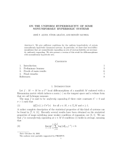 ON THE UNIFORM HYPERBOLICITY OF SOME NONUNIFORMLY